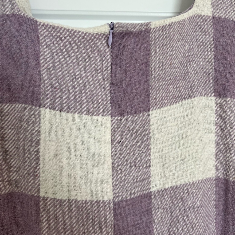 𝅺trendyol Women’s Purple Checkered‎ Dress Size 40 NWT - Picture 7 of 11